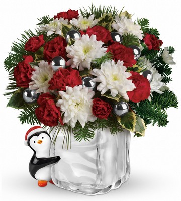 Teleflora's Send a Hug Penguin Bouquet